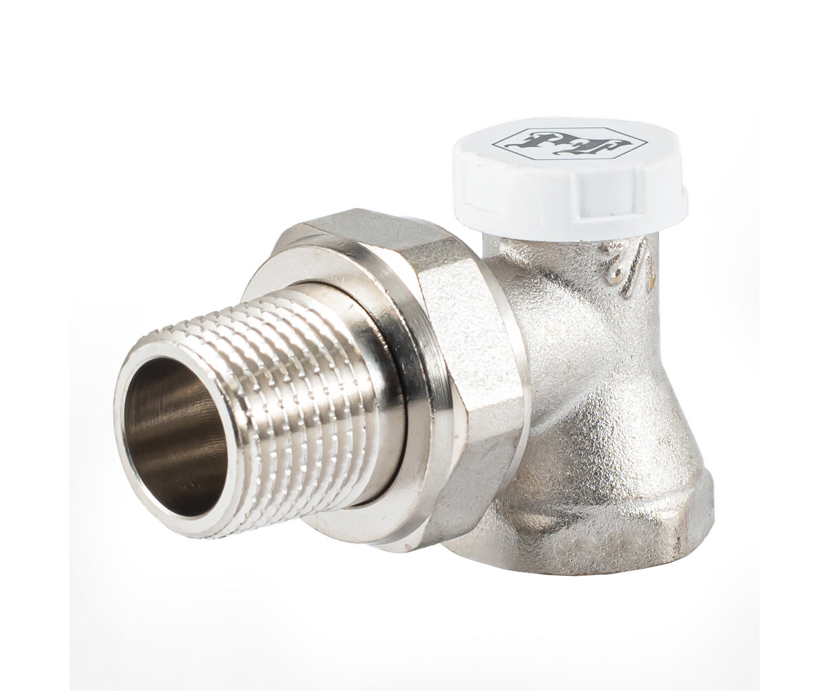 Radiator lockshield valve, angle, cone-type shut-off — PF RVA 378, view 1