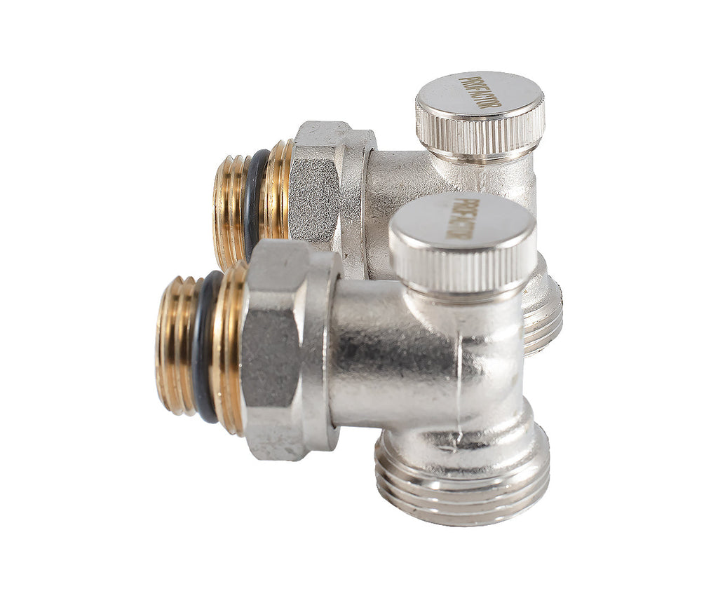 Angled radiator connection unit with seat valve — PF RVA 611, view 2