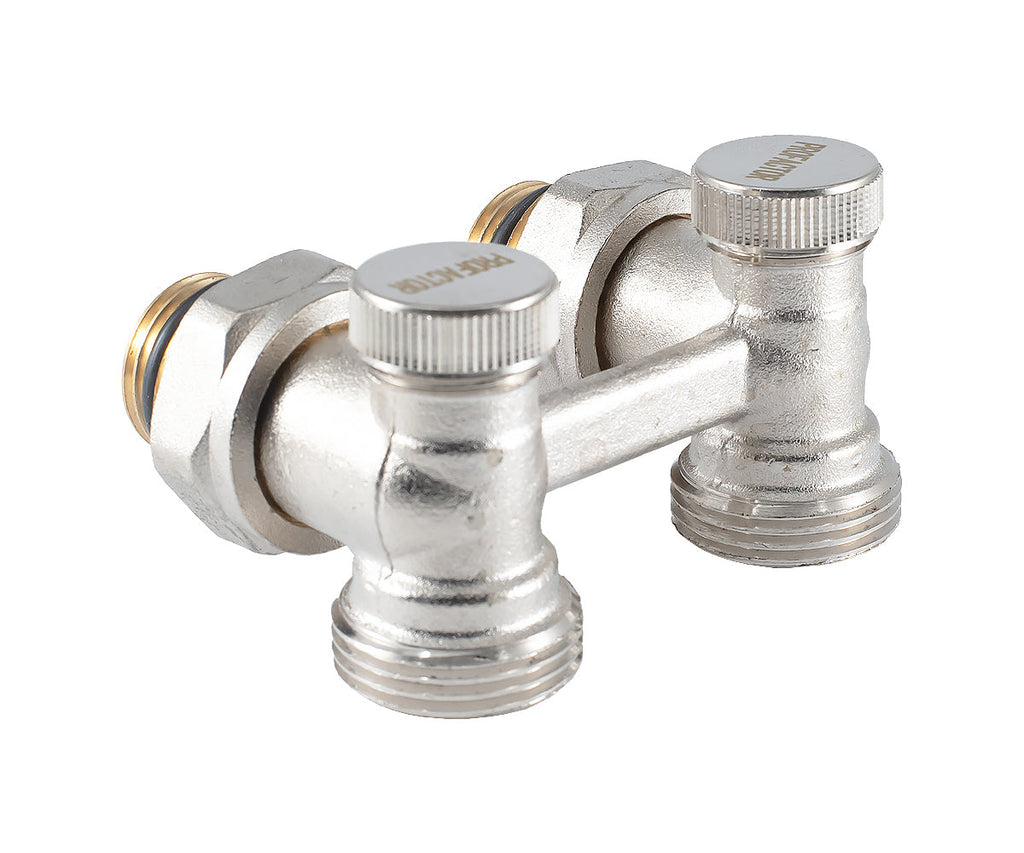 Angled radiator connection unit with seat valve — PF RVA 611, view 3