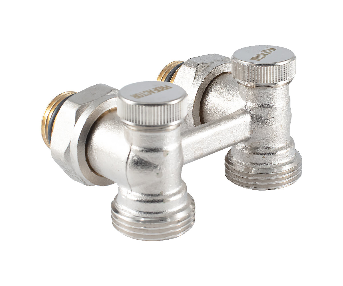 Angled radiator connection unit with seat valve — PF RVA 611, view 3