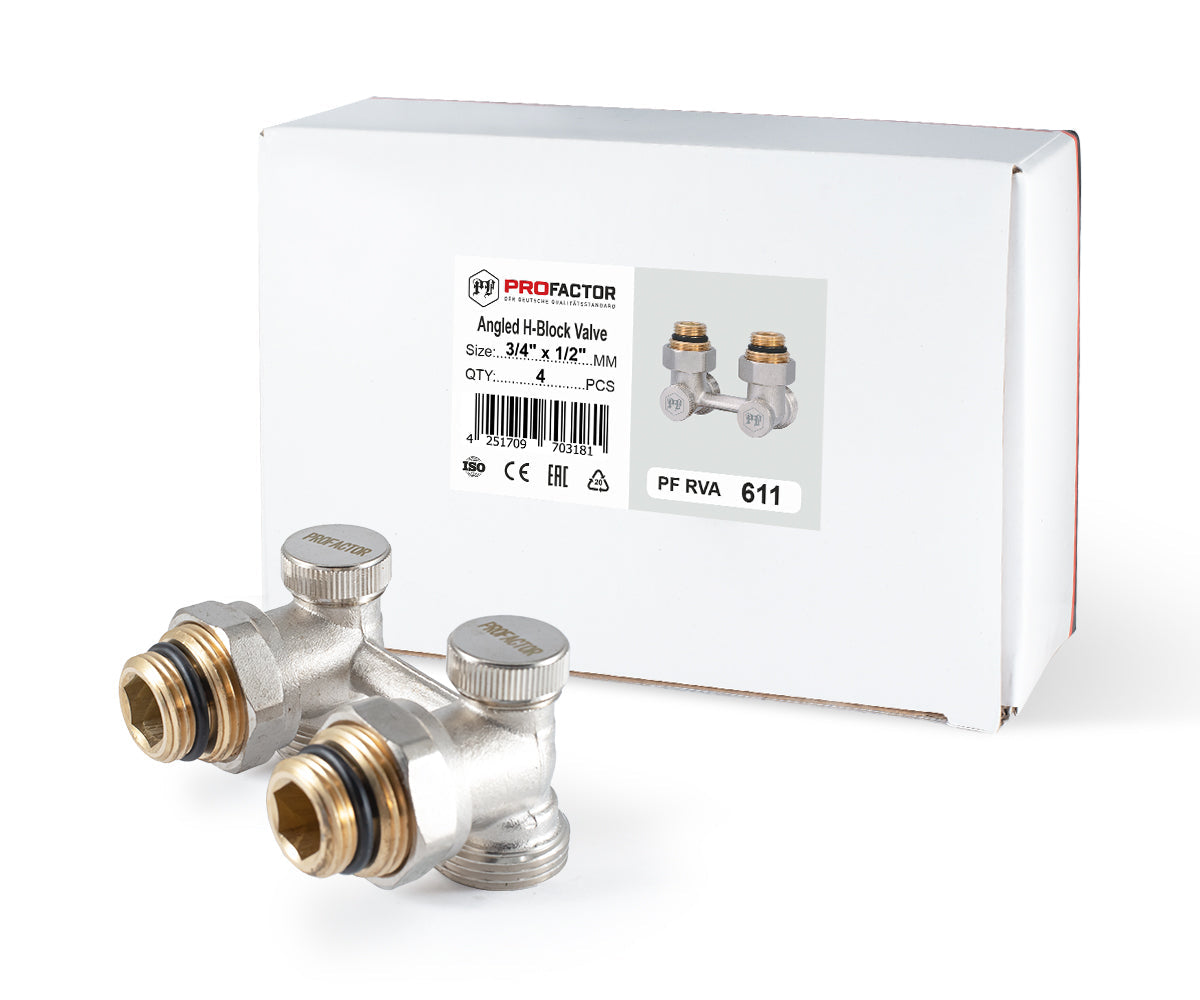 Angled radiator connection unit with seat valve — PF RVA 611, view 9