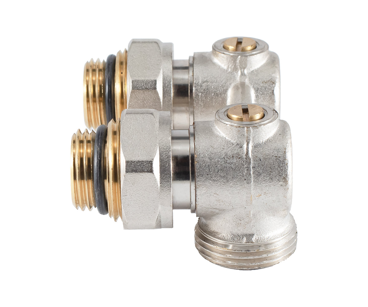 Angled radiator connection unit with ball valve — PF RVA 613, view 2