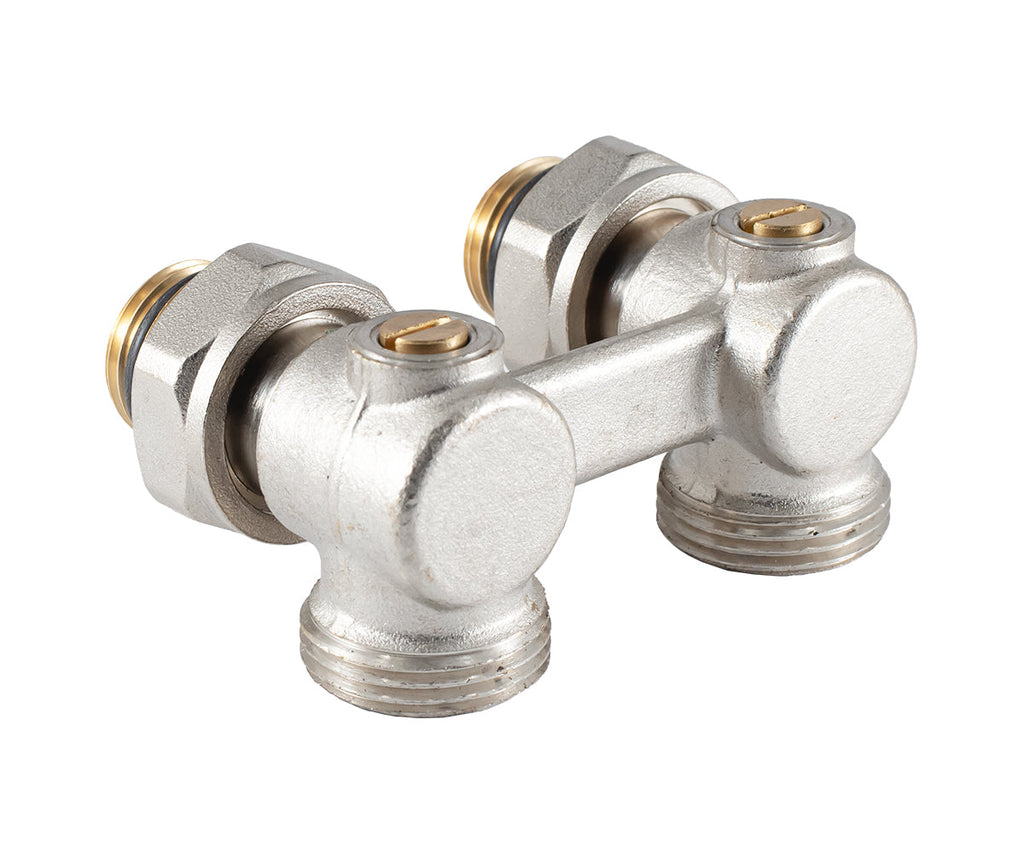 Angled radiator connection unit with ball valve — PF RVA 613, view 3