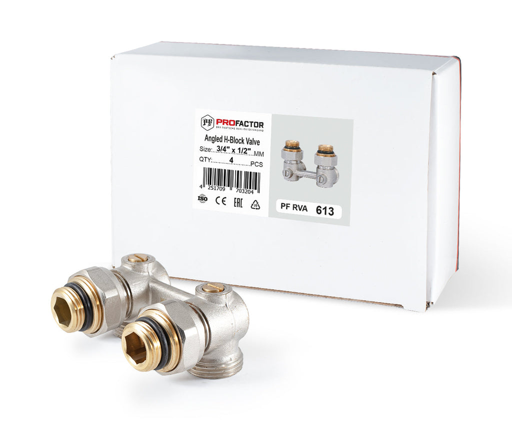 Angled radiator connection unit with ball valve — PF RVA 613, view 9