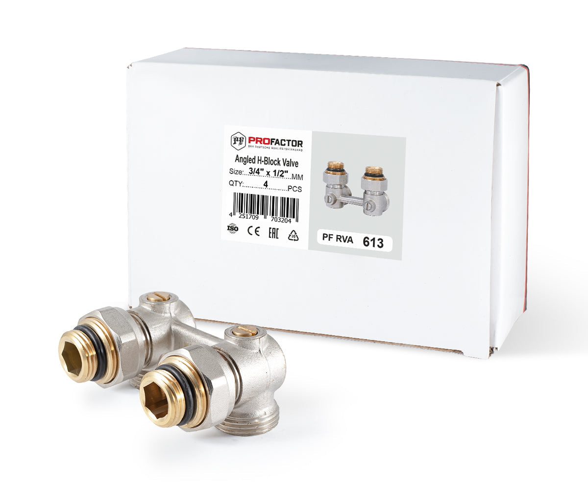 Angled radiator connection unit with ball valve — PF RVA 613, view 9