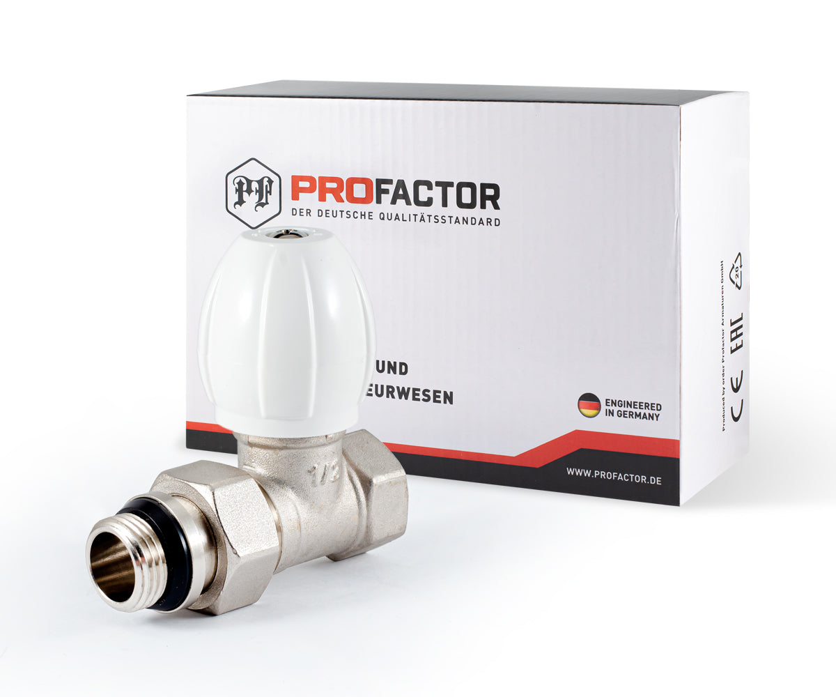 Radiator regulating valve, straight, cone-type shut-off, with union O-ring seal — view 8