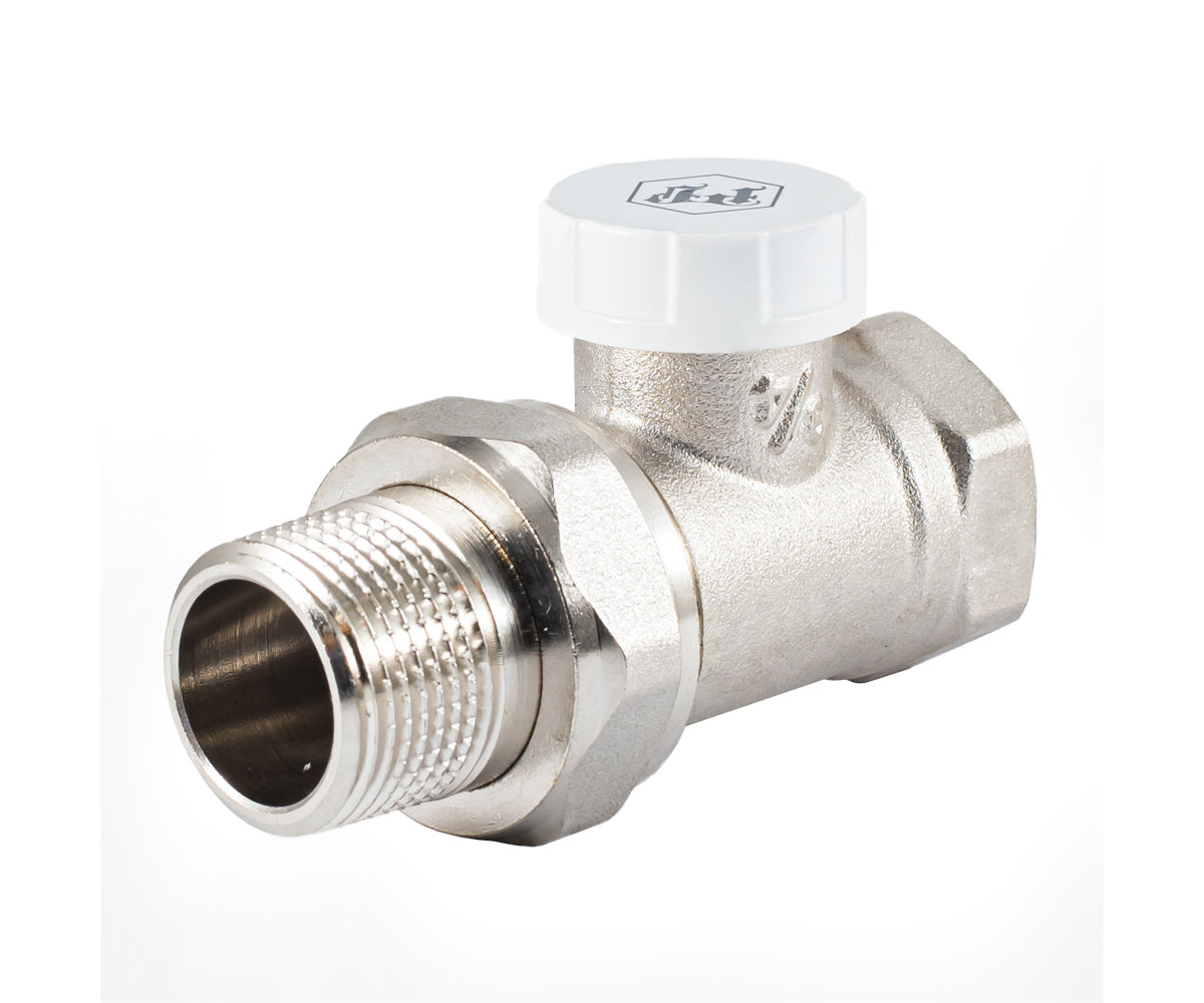 Radiator lockshield valve, straight, cone-type shut-off — PF RVS 377, view 1
