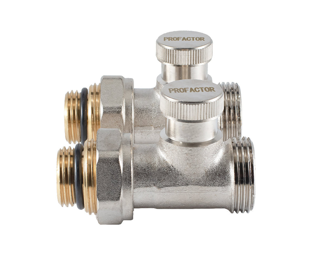 Straight radiator connection unit with seat valve — PF RVS 610, view 2