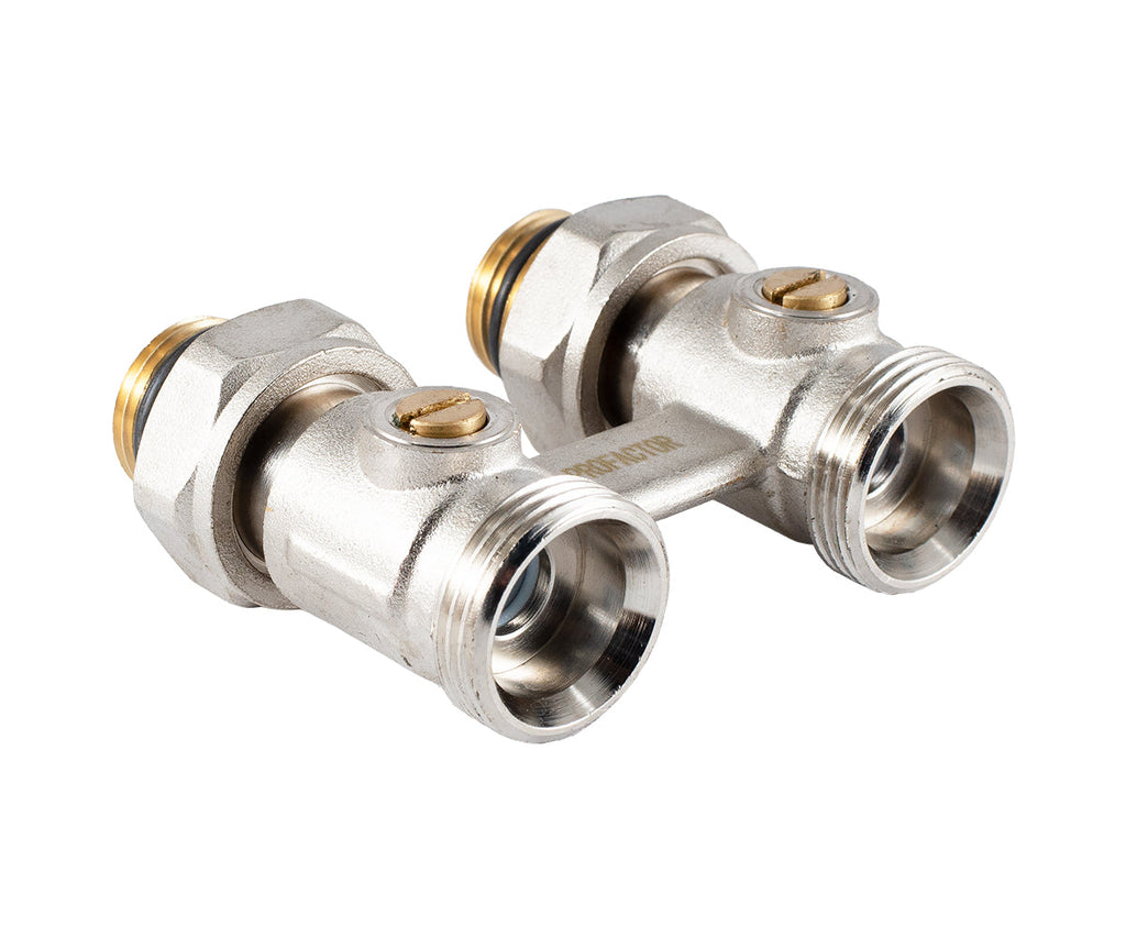Straight radiator connection unit with ball valve — PF RVS 612, view 3