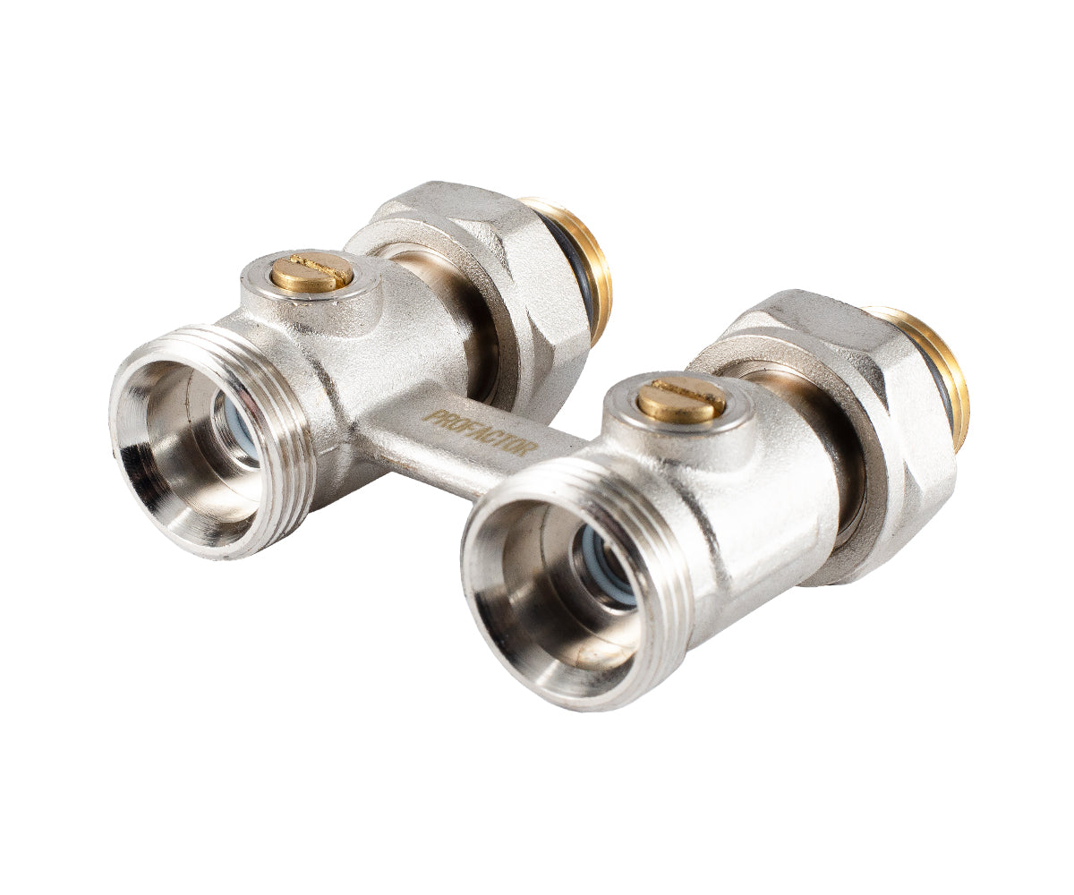 Straight radiator connection unit with ball valve — PF RVS 612, view 5