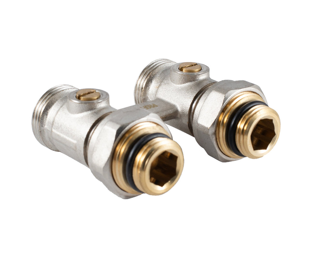 Straight radiator connection unit with ball valve — PF RVS 612, view 7