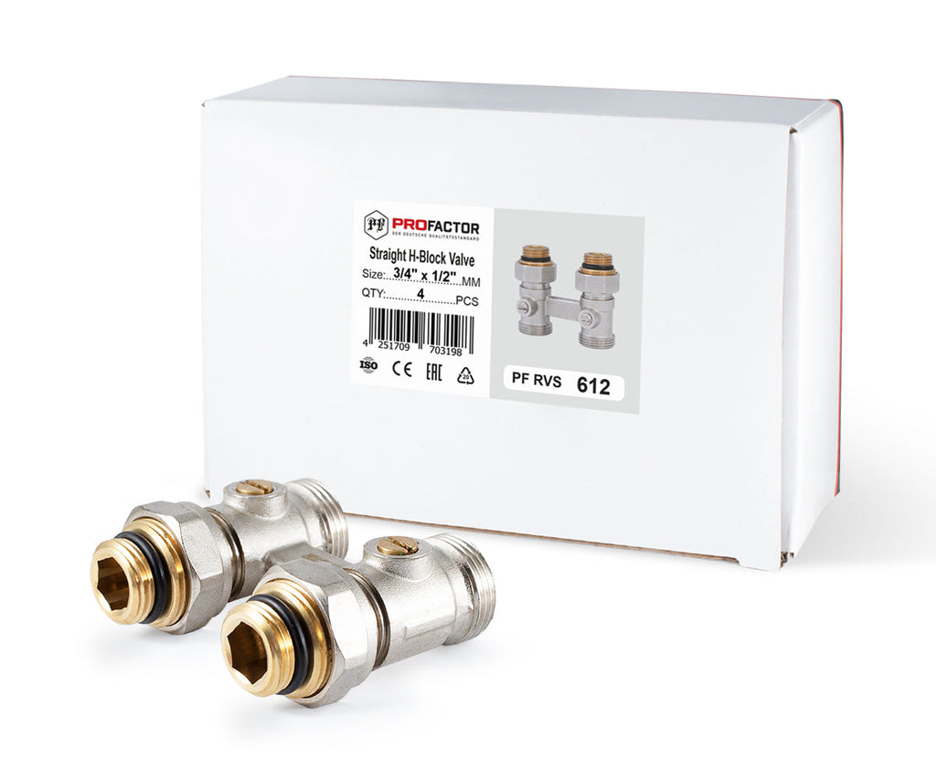Straight radiator connection unit with ball valve — PF RVS 612, view 9