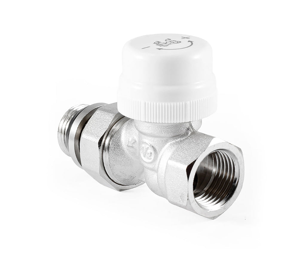 Straight thermostatic radiator valve with O-ring seal at tailpiece — view 3