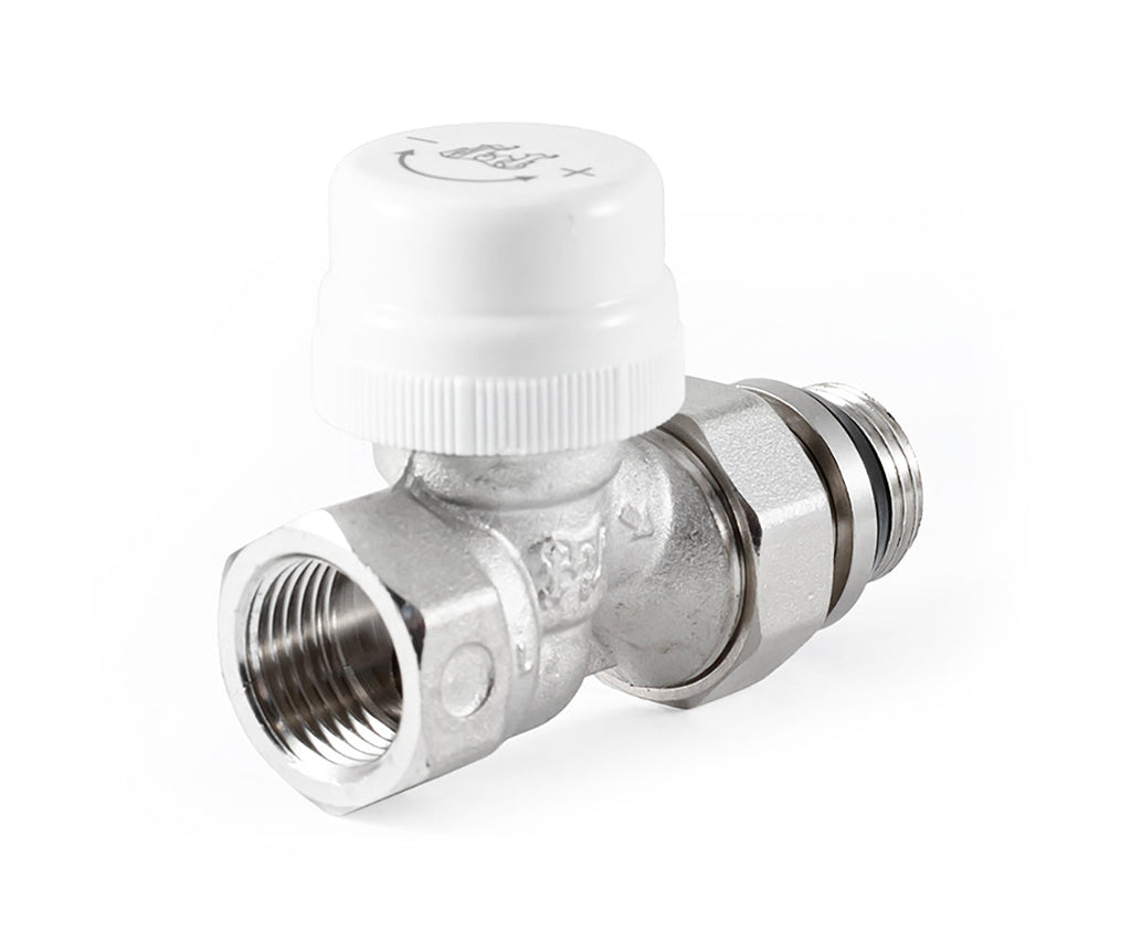 Straight thermostatic radiator valve with O-ring seal at tailpiece — view 4