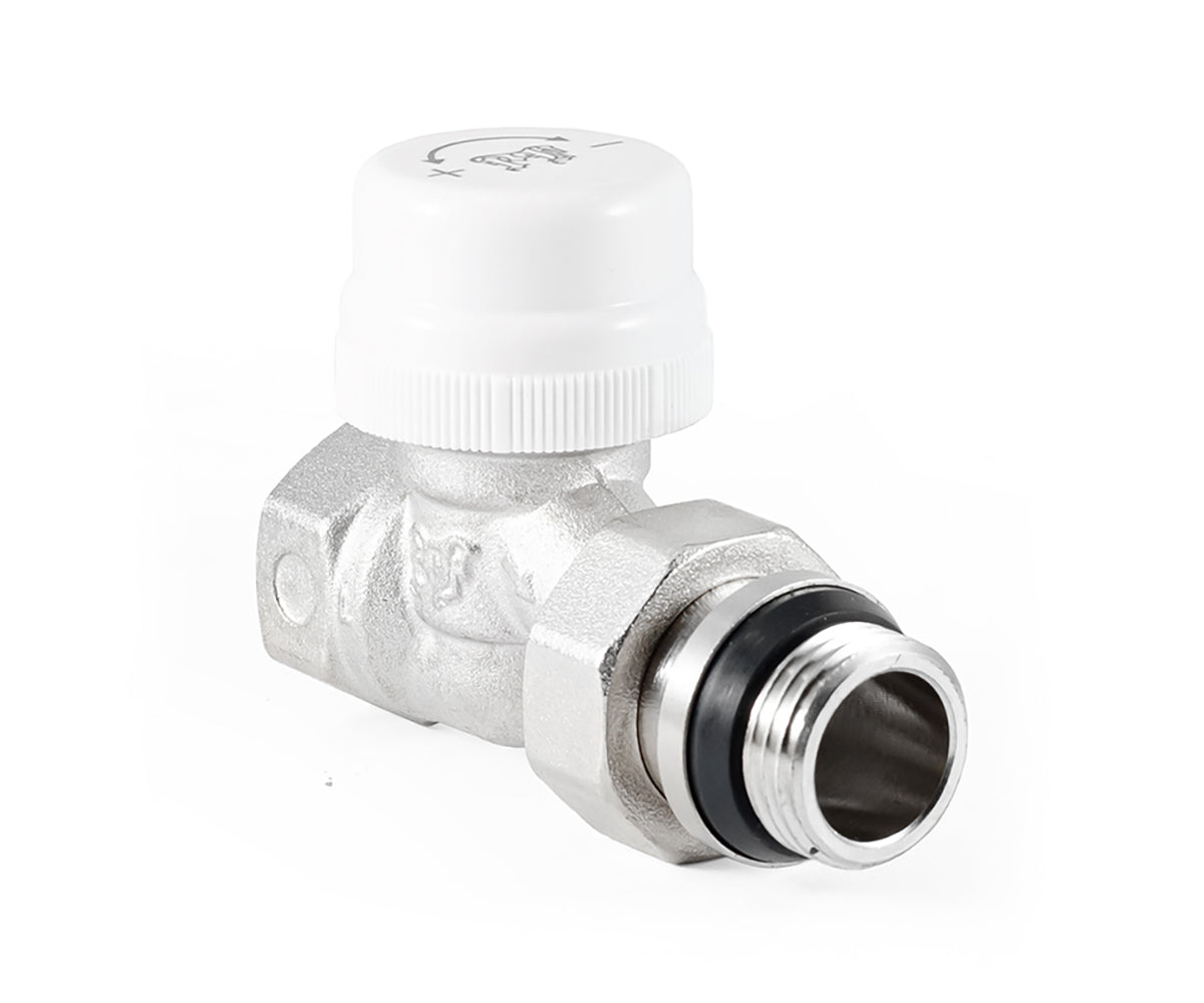 Straight thermostatic radiator valve with O-ring seal at tailpiece — view 6