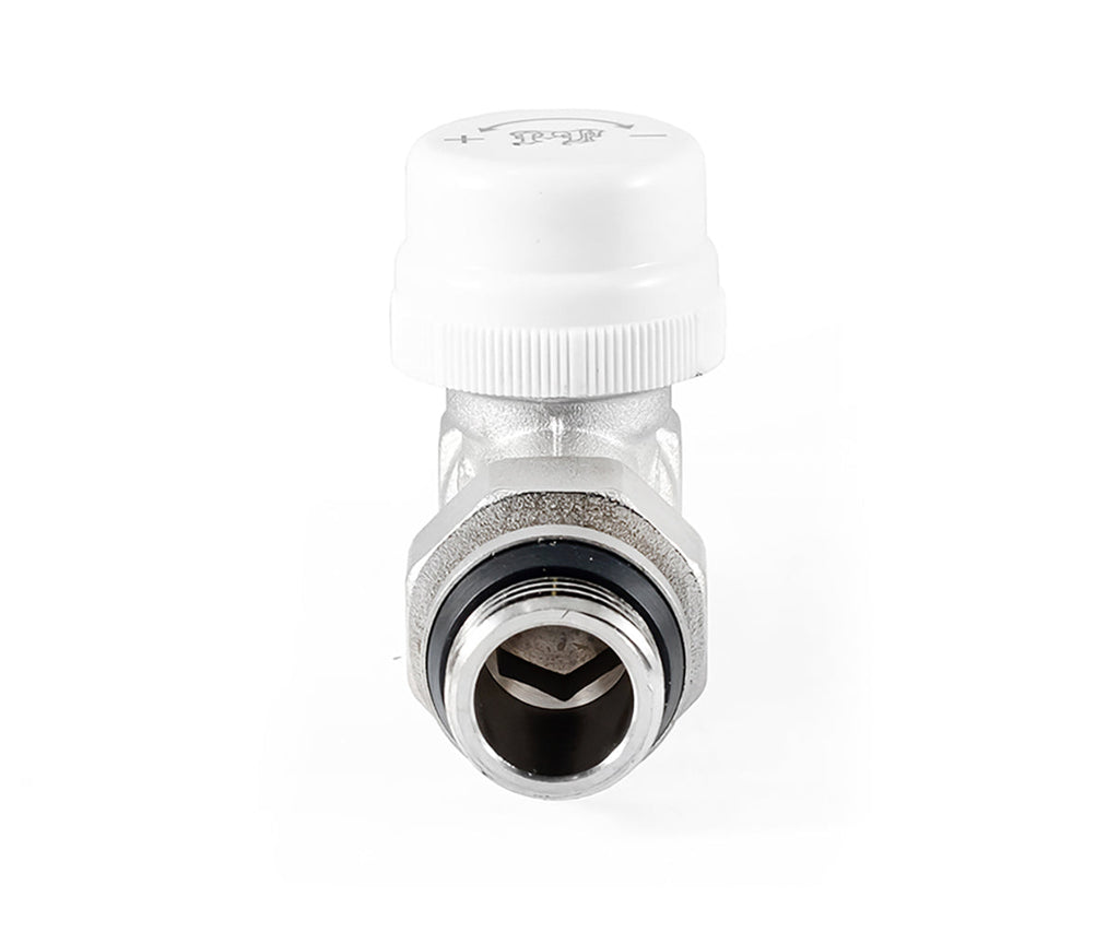 Straight thermostatic radiator valve with O-ring seal at tailpiece — view 7