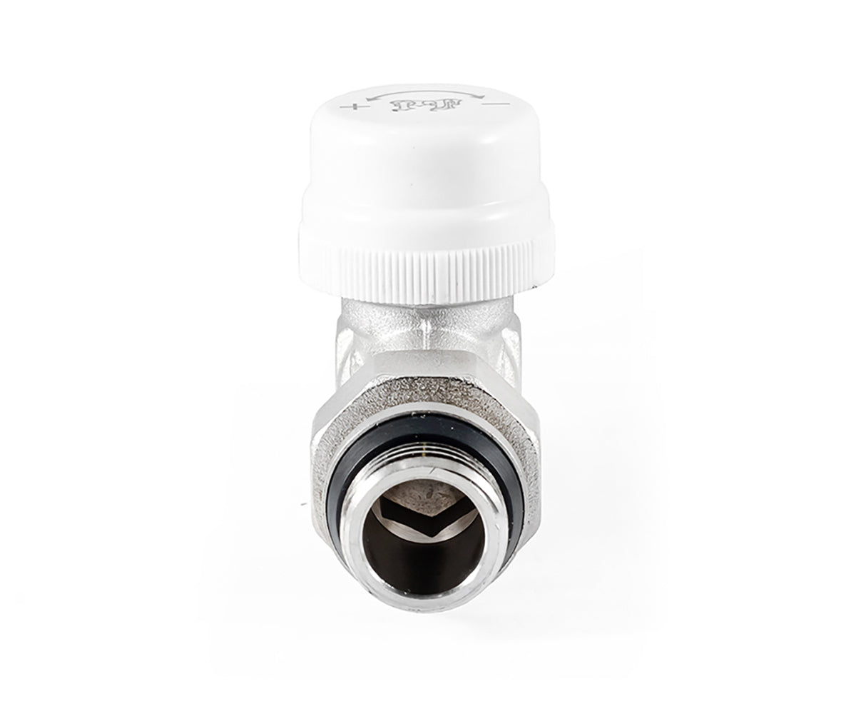 Straight thermostatic radiator valve with O-ring seal at tailpiece — view 7