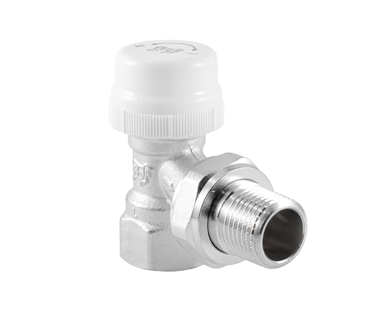 Angled thermostatic radiator valve — view 6