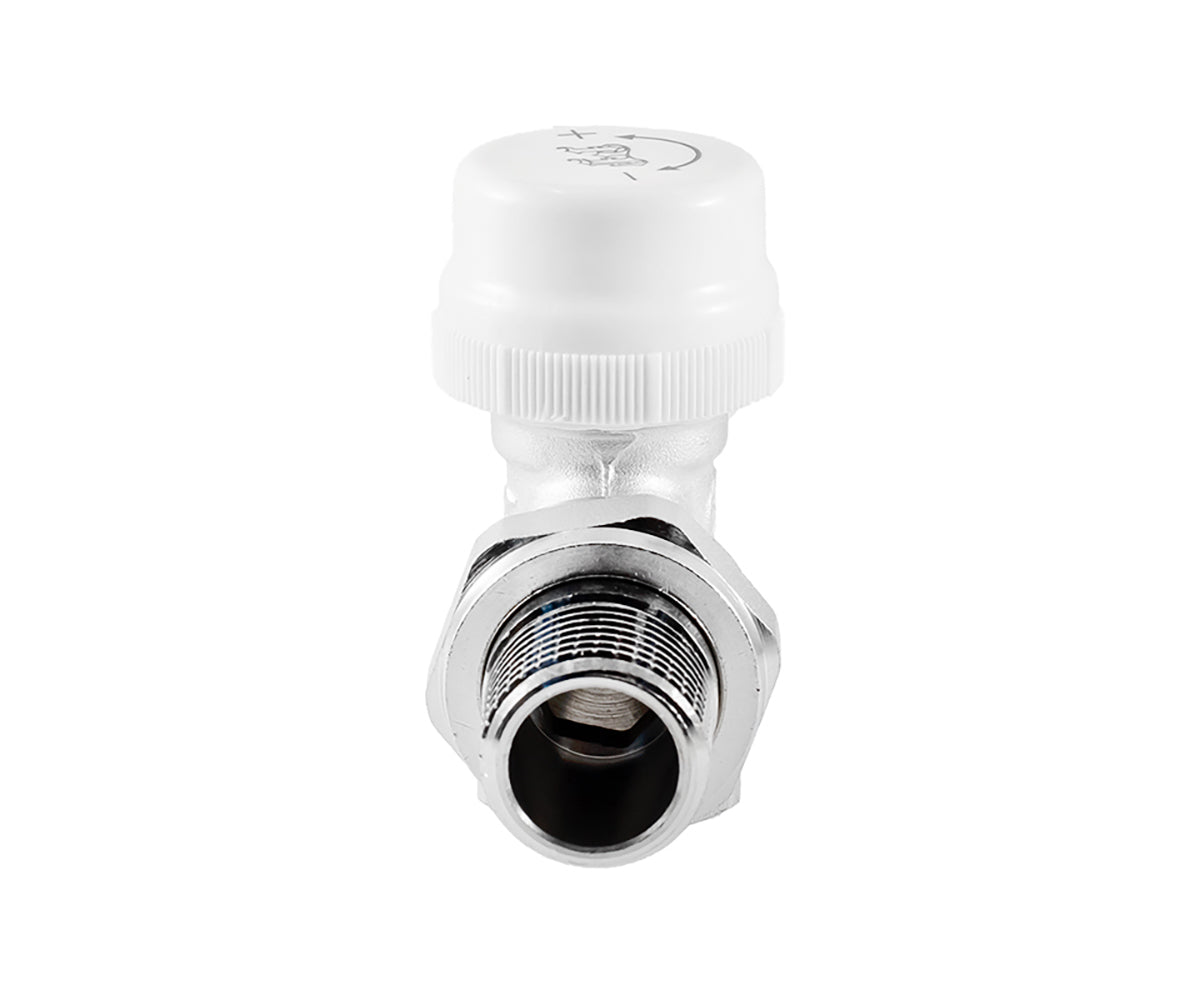 Angled thermostatic radiator valve — view 7