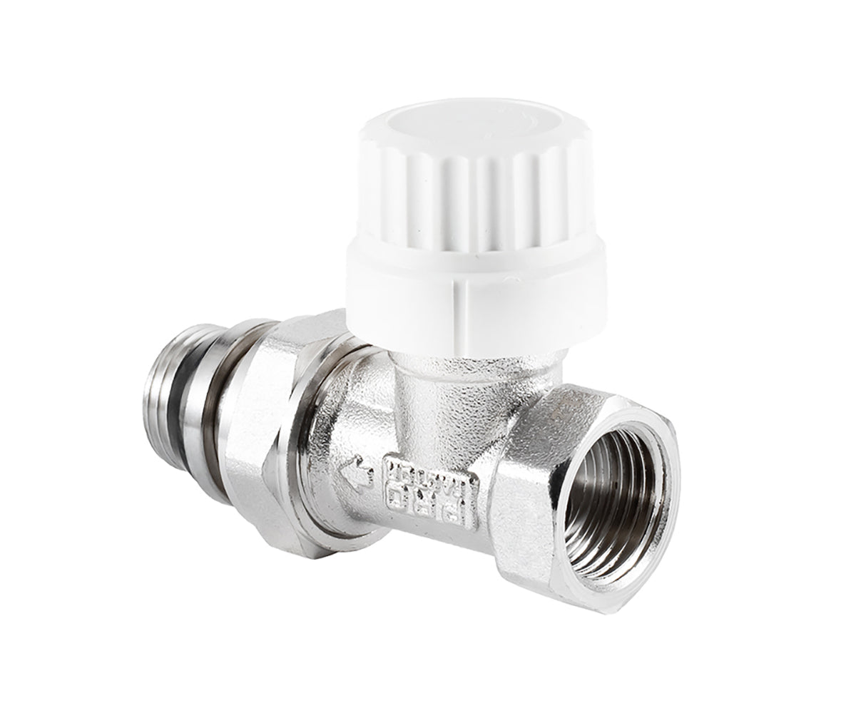 Straight thermostatic radiator valve with presetting and O-ring seal at tailpiece — view 3