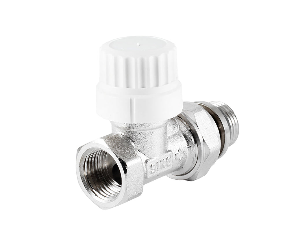 Straight thermostatic radiator valve with presetting and O-ring seal at tailpiece — view 4