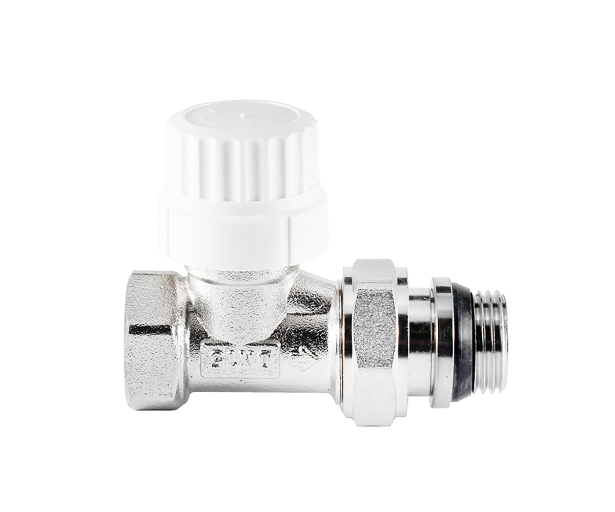 Straight thermostatic radiator valve with presetting and O-ring seal at tailpiece — view 5