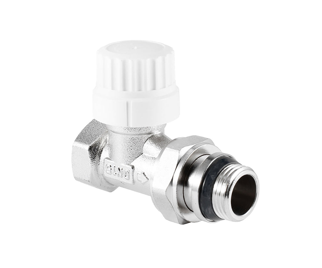 Straight thermostatic radiator valve with presetting and O-ring seal at tailpiece — view 6