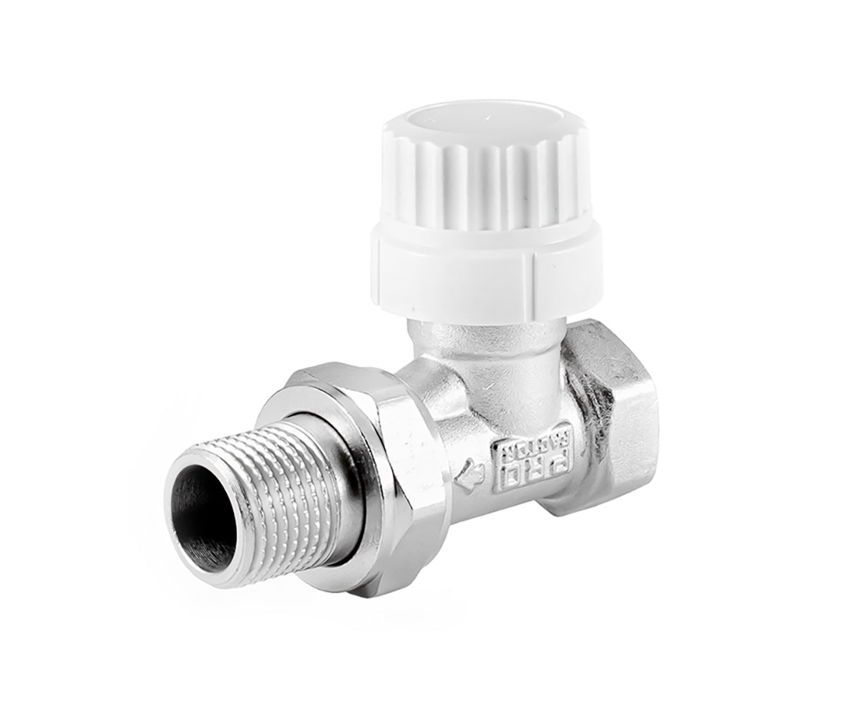 Straight thermostatic radiator valve with presetting — view 1