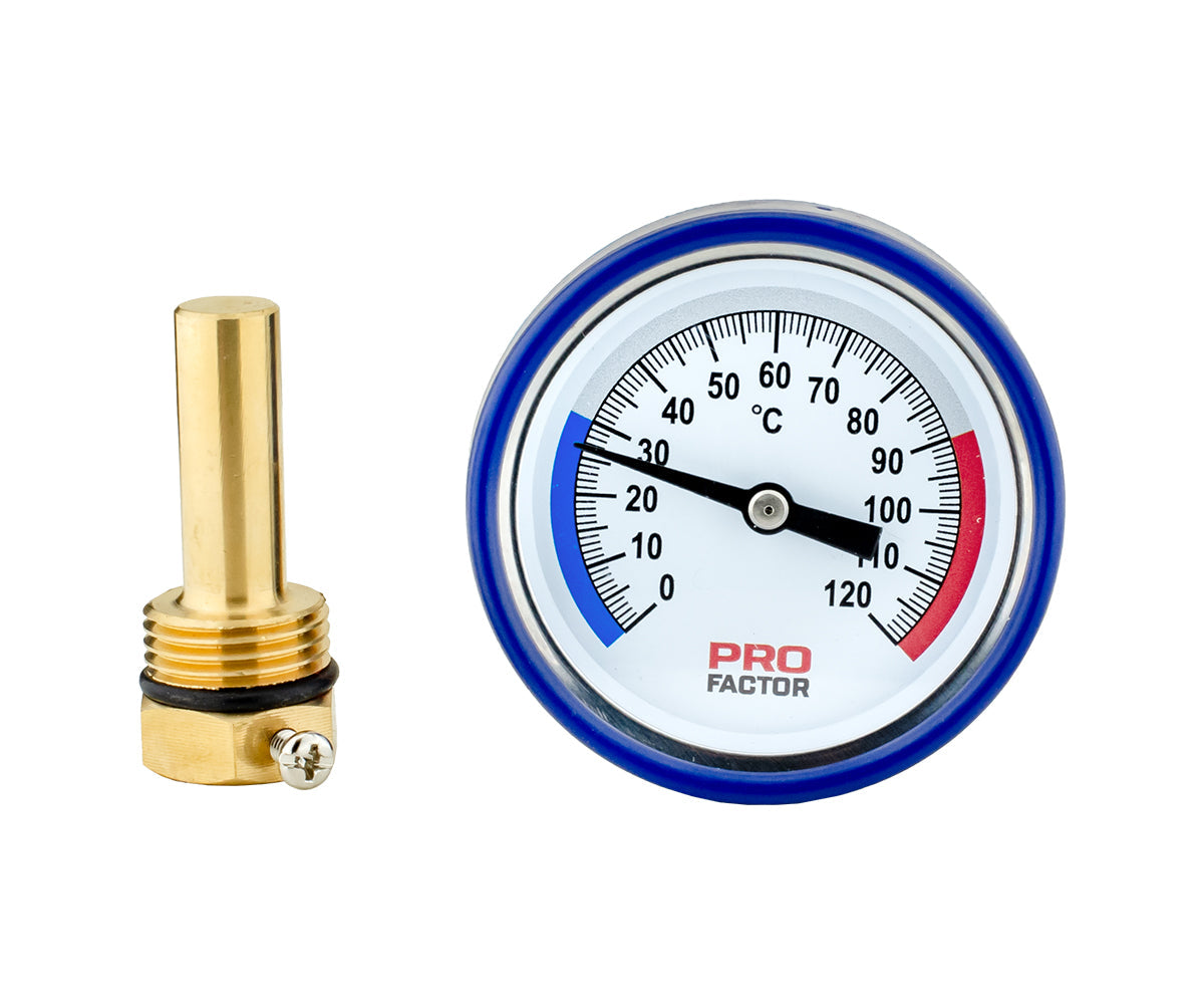 Bimetal thermometer d 63 mm, axial connection, with immersion sleeve — PF_SG_868_-_BP_2