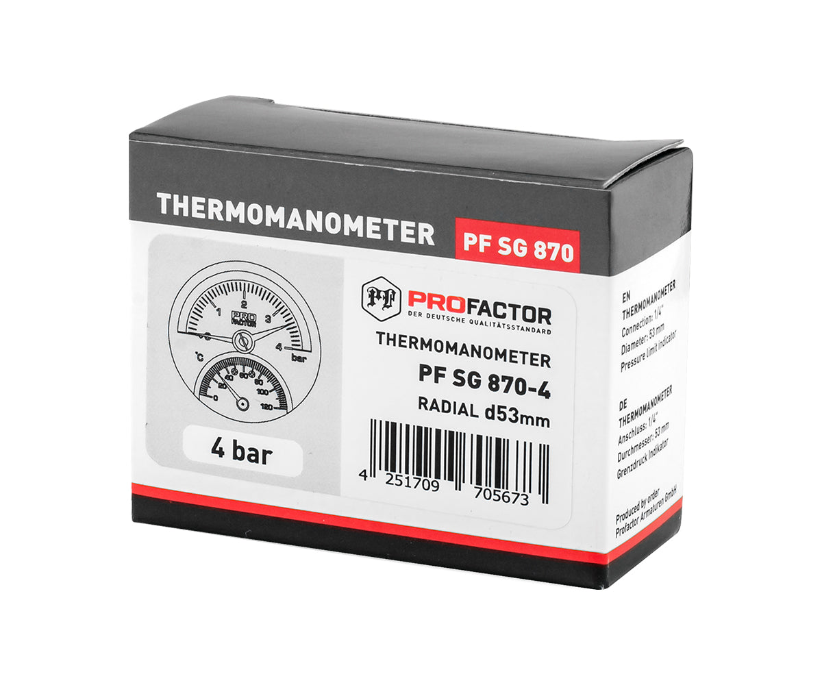 Thermomanometer d 53 mm, radial connection — PF SG 870-4, view 7