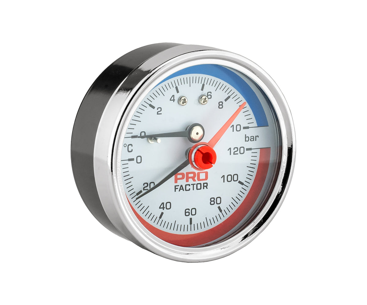 Thermomanometer d 63 mm, axial connection — PF SG 873-10, view 1