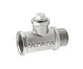 Tee for installation of ¼" pressure gauge / thermometer with cap F/F/M — view 1