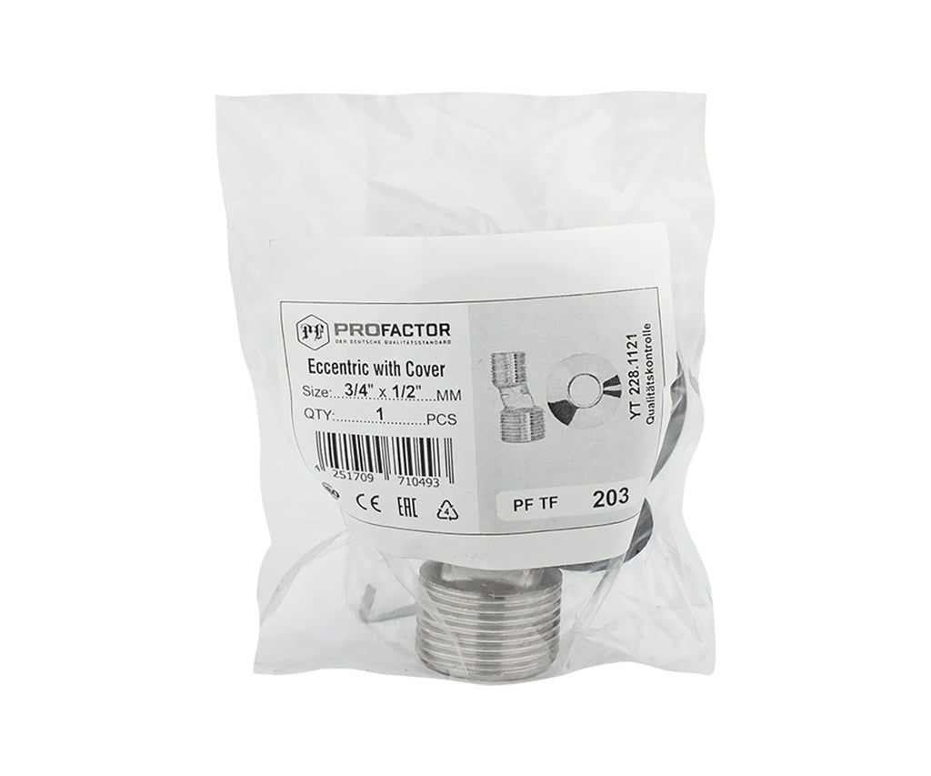 Eccentric connector with escutcheon (chrome) for mixer — view 5