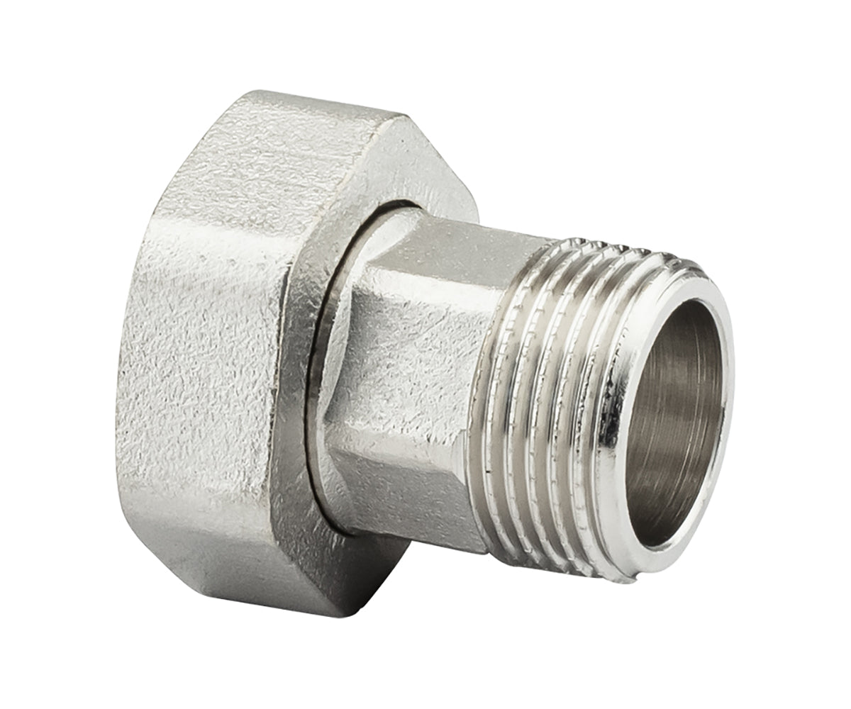 Universal connector with union nut and sealing ring — view 1