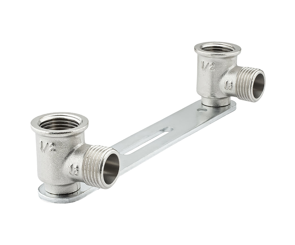 Mounting bracket with F/M elbows for mixer — view 1