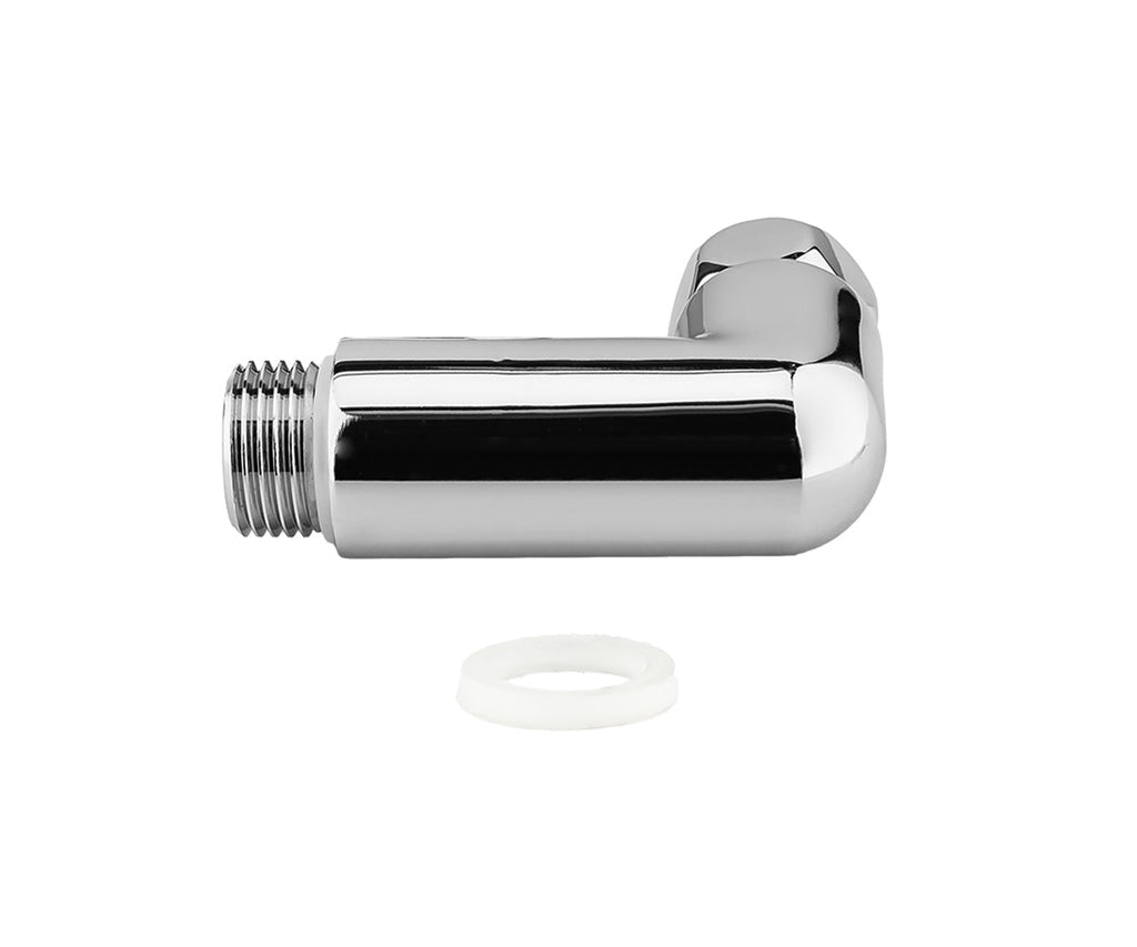 Angle connector with union nut F/M — view 3