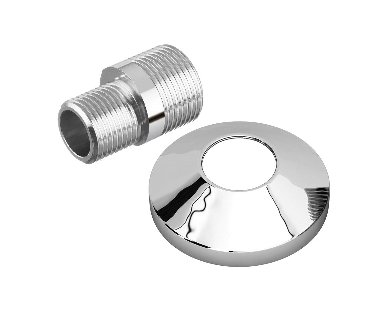 Eccentric connector with chrome-plated escutcheon — view 3