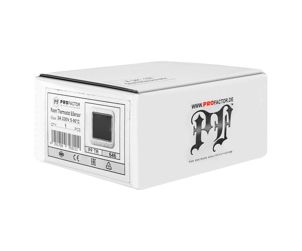 Room thermostat with water underfloor heating sensor — PF_TR_646_9