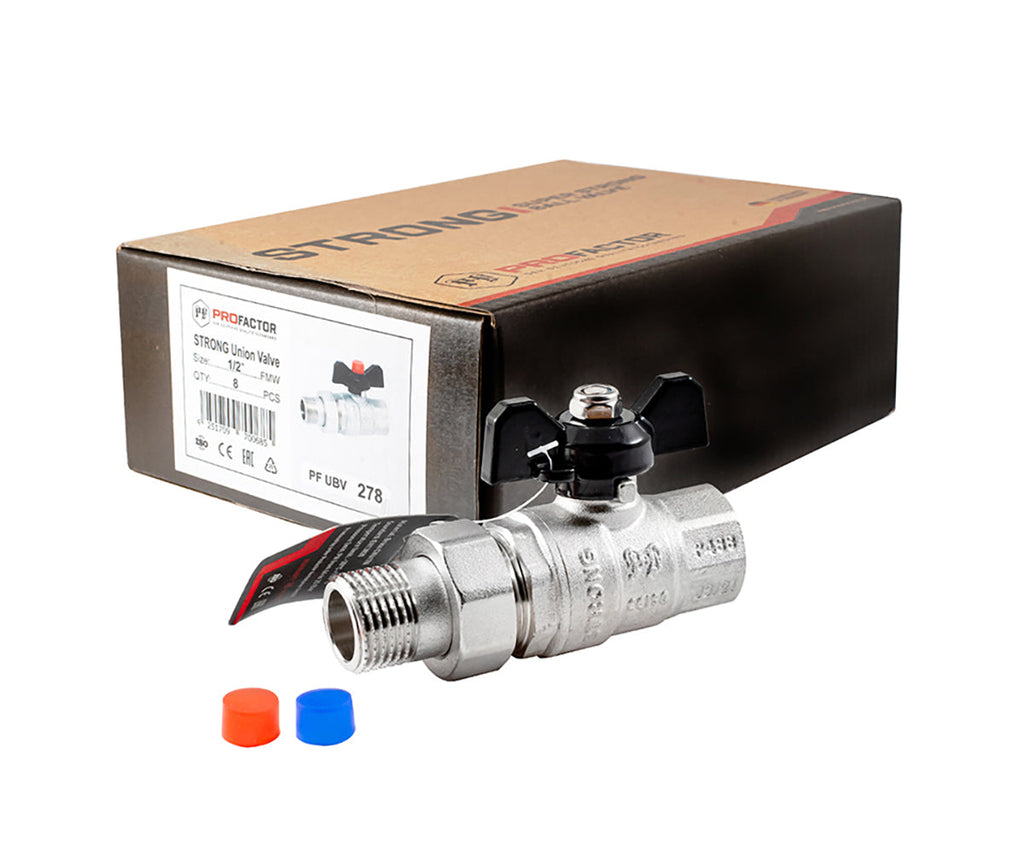 Ball valve «STRONG», with union, butterfly handle — DN 15 / ½", view 8