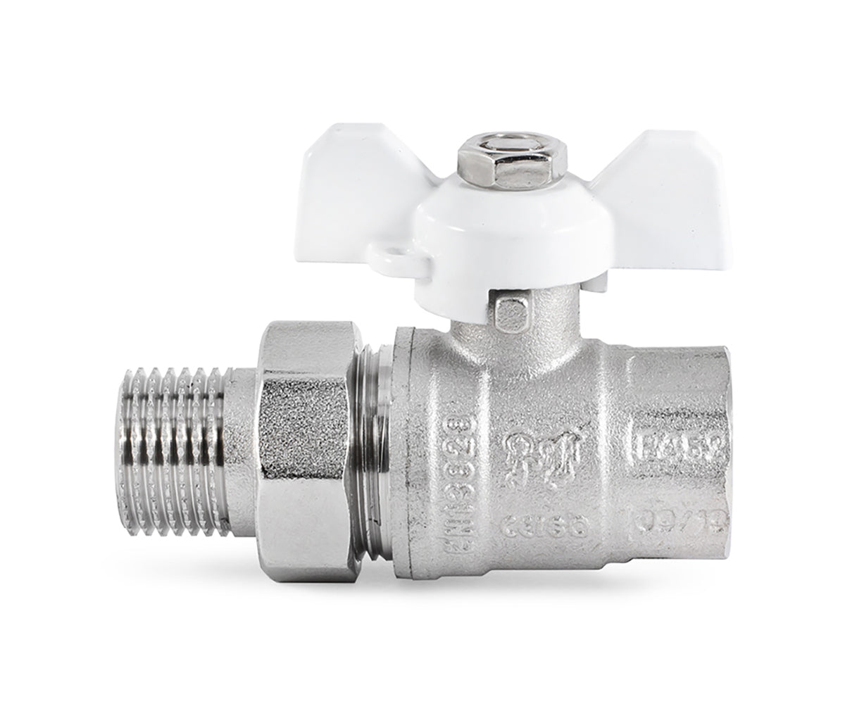 Ball valve «STANDARD» with union, butterfly handle — DN 15 / ½", view 2
