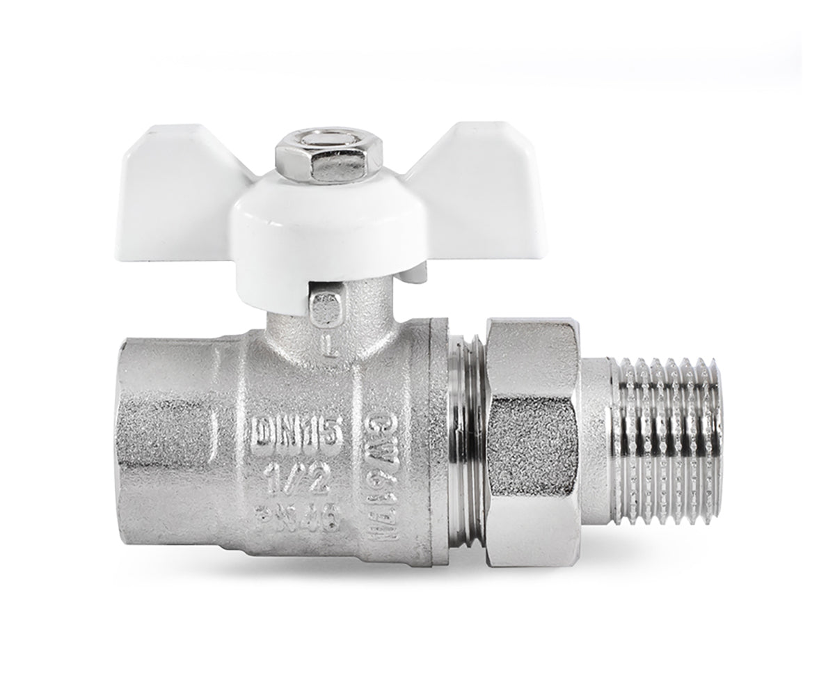 Ball valve «STANDARD» with union, butterfly handle — DN 15 / ½", view 4