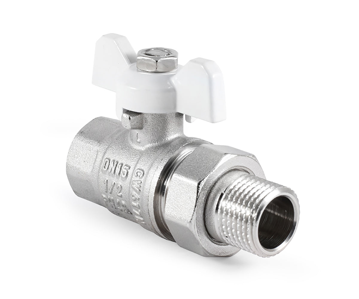 Ball valve «STANDARD» with union, butterfly handle — DN 15 / ½", view 6