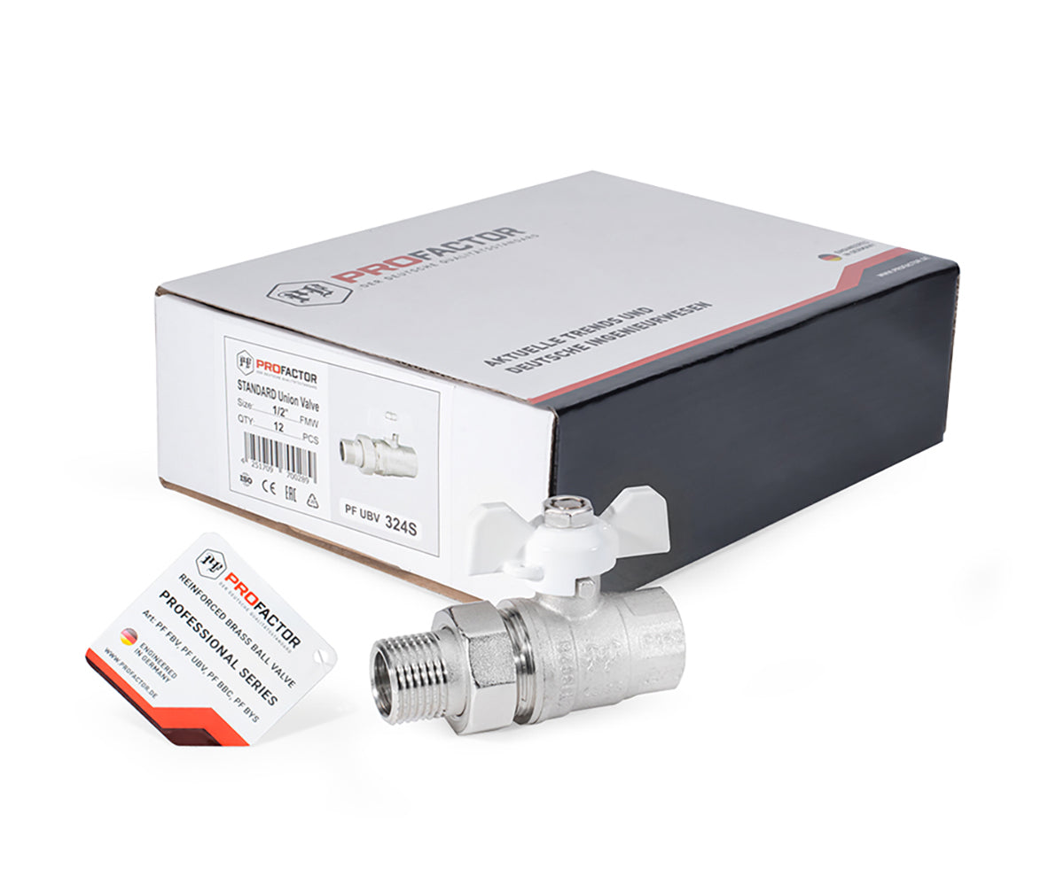 Ball valve «STANDARD» with union, butterfly handle — DN 15 / ½", view 6