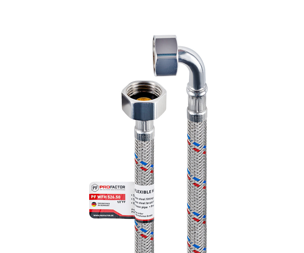Flexible water connection ½" F/F with angle outlet — ракурс 3