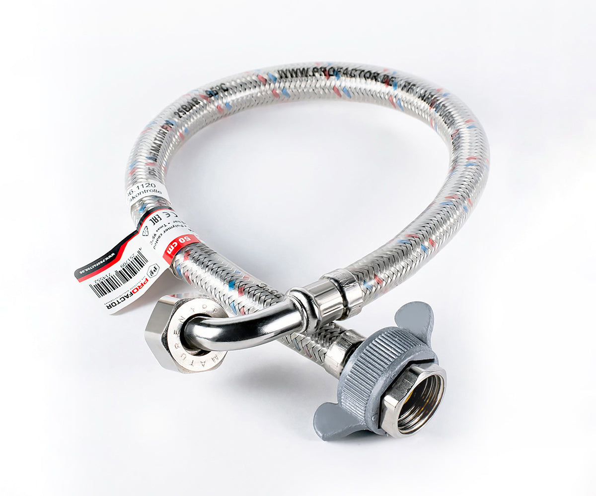 Flexible water connection «LUXE» ½" F/F with angle outlet — ракурс 1