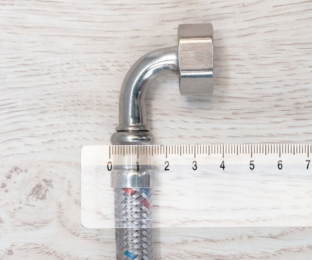 Flexible water connection «LUXE» ½" F/F with angle outlet — ракурс 6
