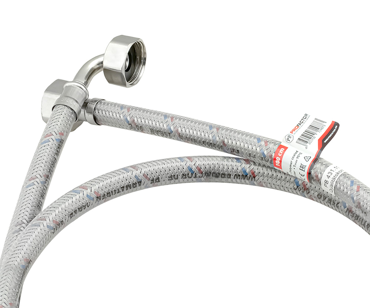 Flexible connection «LUXE» for washing machines with angle connection ¾" — PF WFH 591.100, ракурс 3